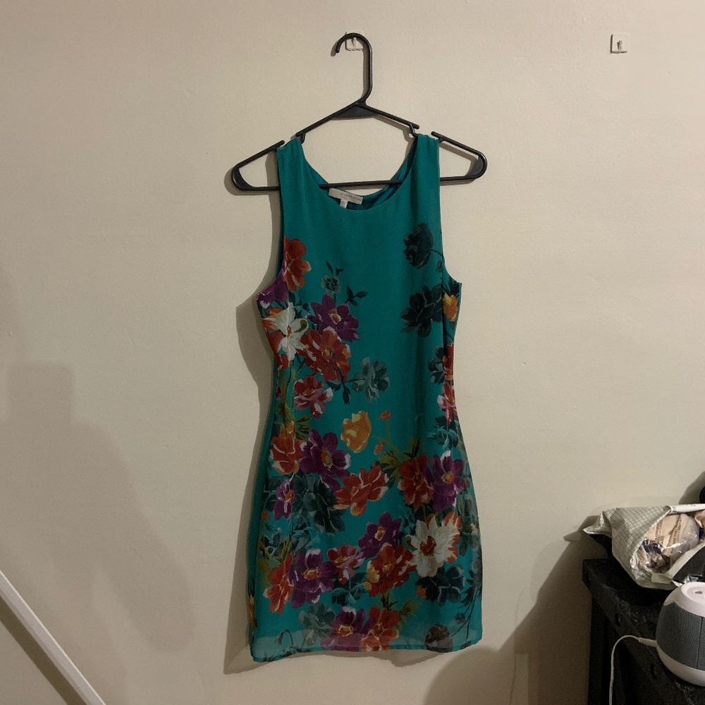 Lavender Brown floral dress